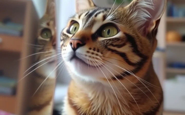 O Enigma dos Espelhos: Por que os Gatos se Ignoram Diante do Reflexo?